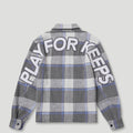 PFK Flannel Jacket Grey Blue/Cream2