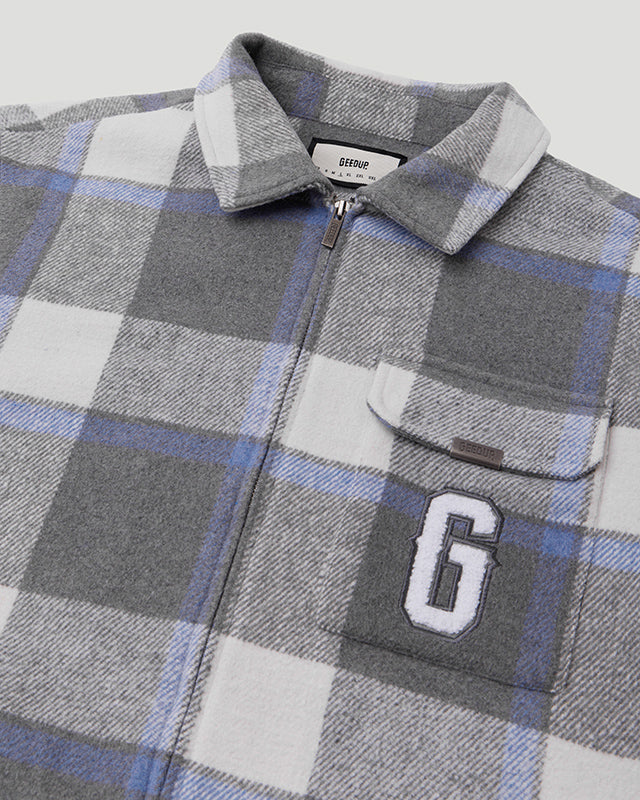 PFK Flannel Jacket Grey Blue/Cream