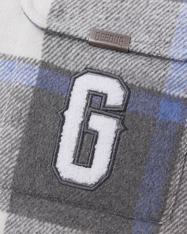 PFK Flannel Jacket Grey Blue/Cream