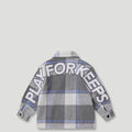 PFK Flannel Jacket Lil Don Grey Blue/Cream2