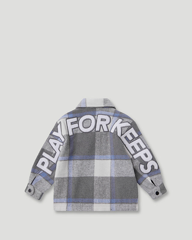 PFK Flannel Jacket Lil Don Grey Blue/Cream