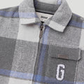 PFK Flannel Jacket Lil Don Grey Blue/Cream3