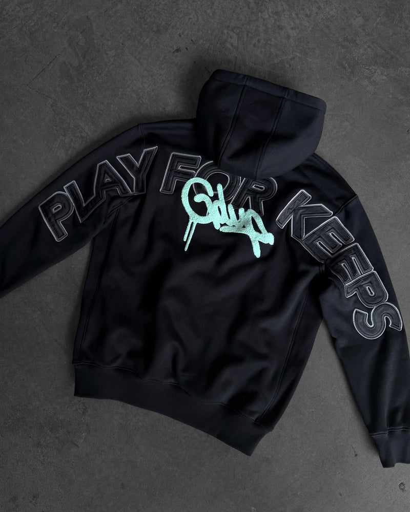PFK/Handstyle Hoodie Black/Pastel Mint