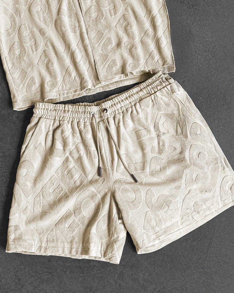 PFK Jacquard Short Beige