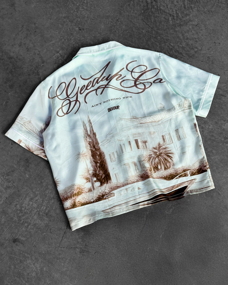 C.D.G Silk Shirt Pastel Mint