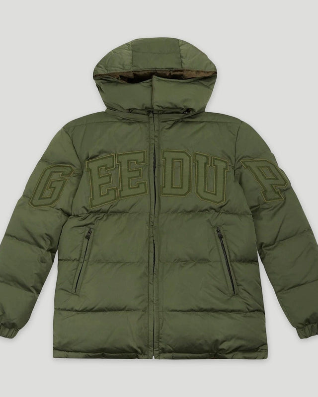 Team Logo Reversible Duck Down Jacket Khaki/Olive