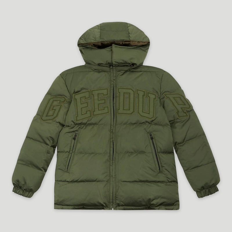 Team Logo Reversible Duck Down Jacket Khaki/Olive