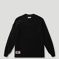 Waffle Signature Long Sleeve Tee – Black/Black1