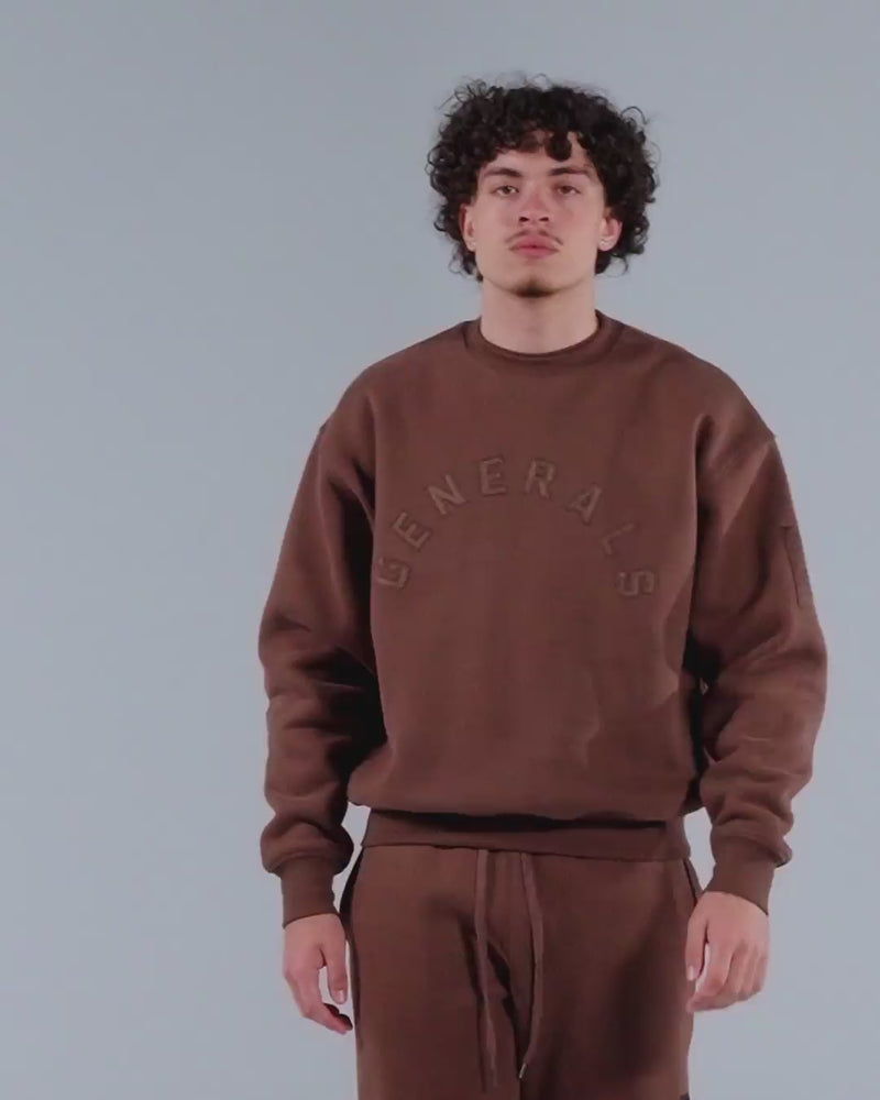 Generals Oversized Crewneck Chestnut