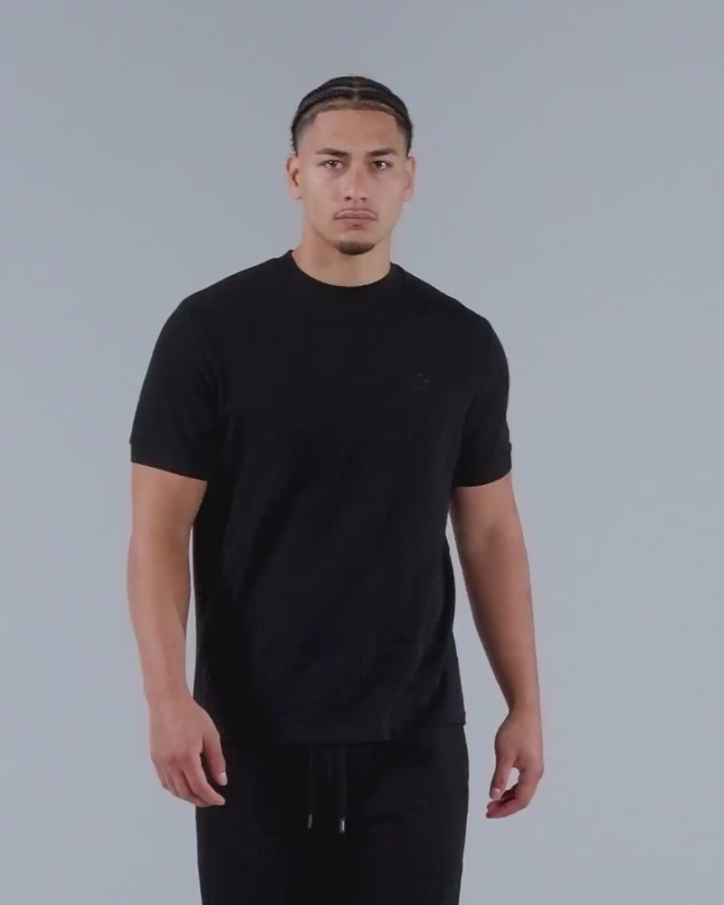 Generals Slim Fit Pique T-Shirt Jet Black