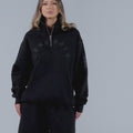 Generals Oversized Qtr Zip Jet Black5