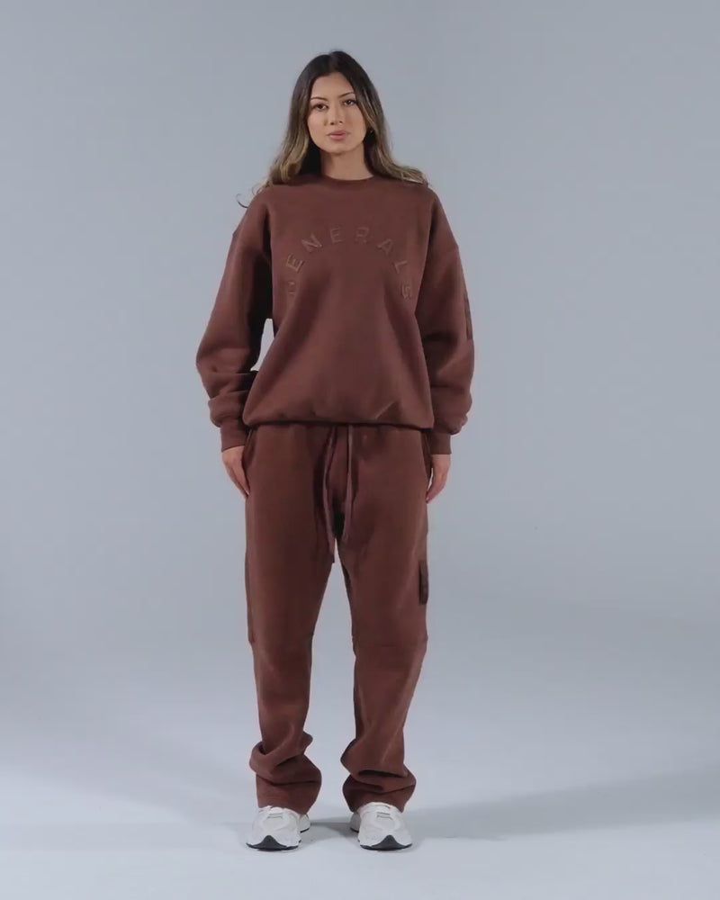 Generals Oversized Crewneck Chestnut