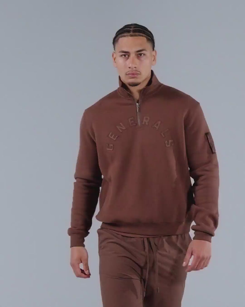 Generals Classic Zip Qtr Zip Chestnut