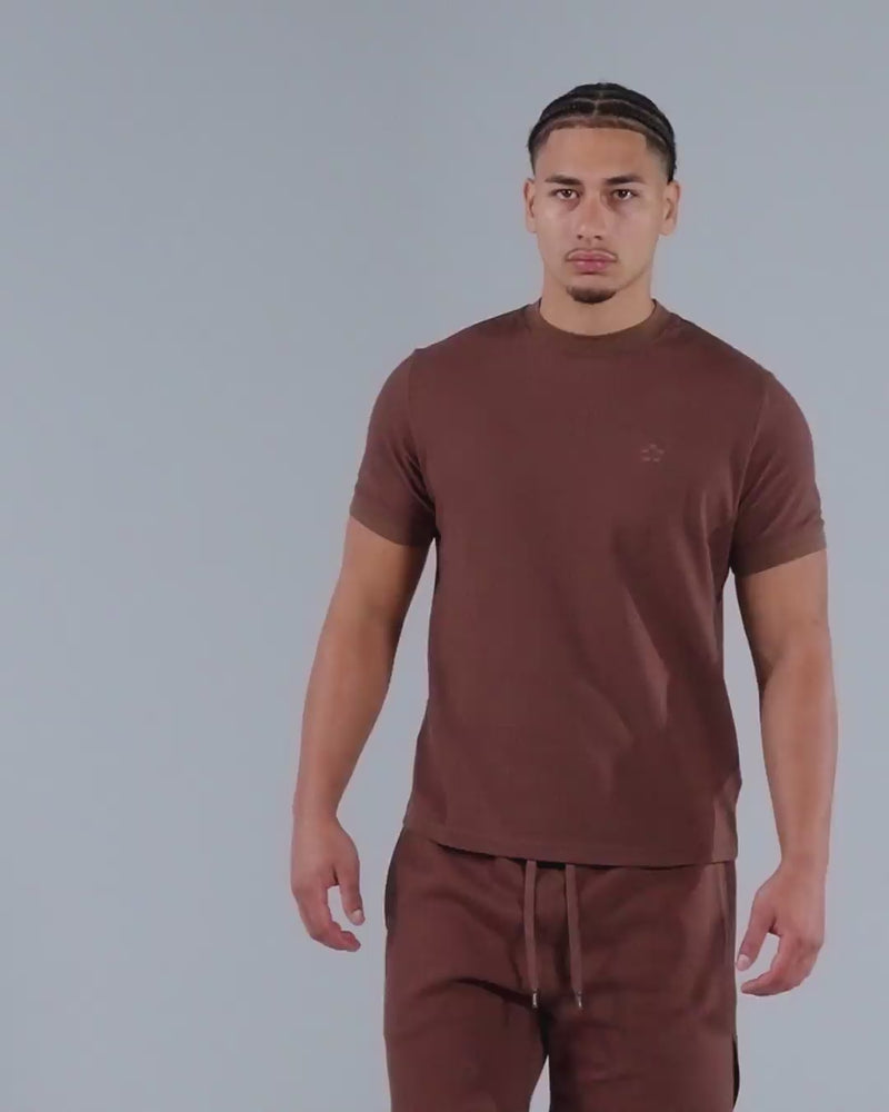 Generals Slim Fit Pique T-Shirt Chestnut