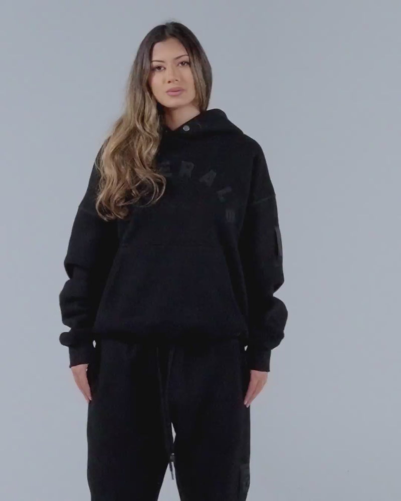 Generals Oversized Hoodie Jet Black