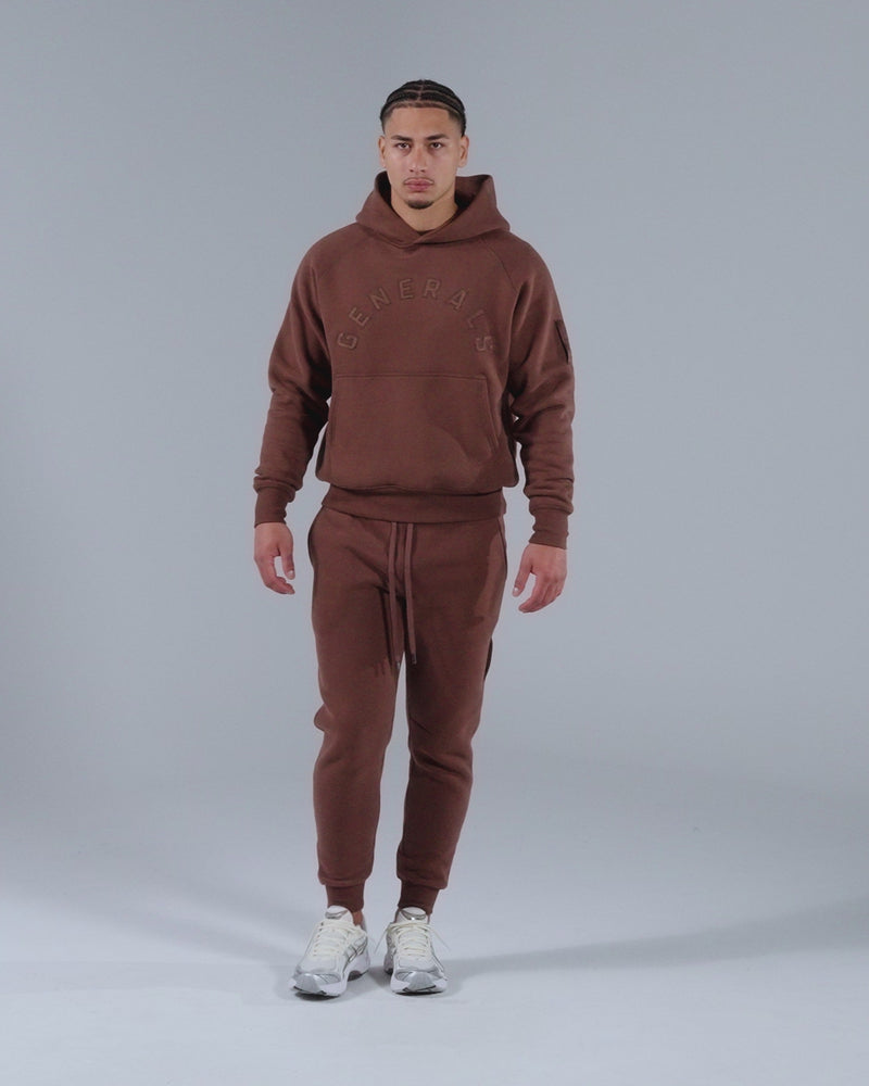 Generals Classic Fit Raglan Hoodie Chestnut
