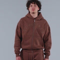 Generals Oversized Zip Hoodie Chestnut3