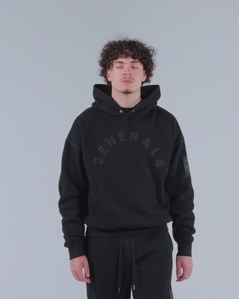 Generals Oversized Hoodie Jet Black