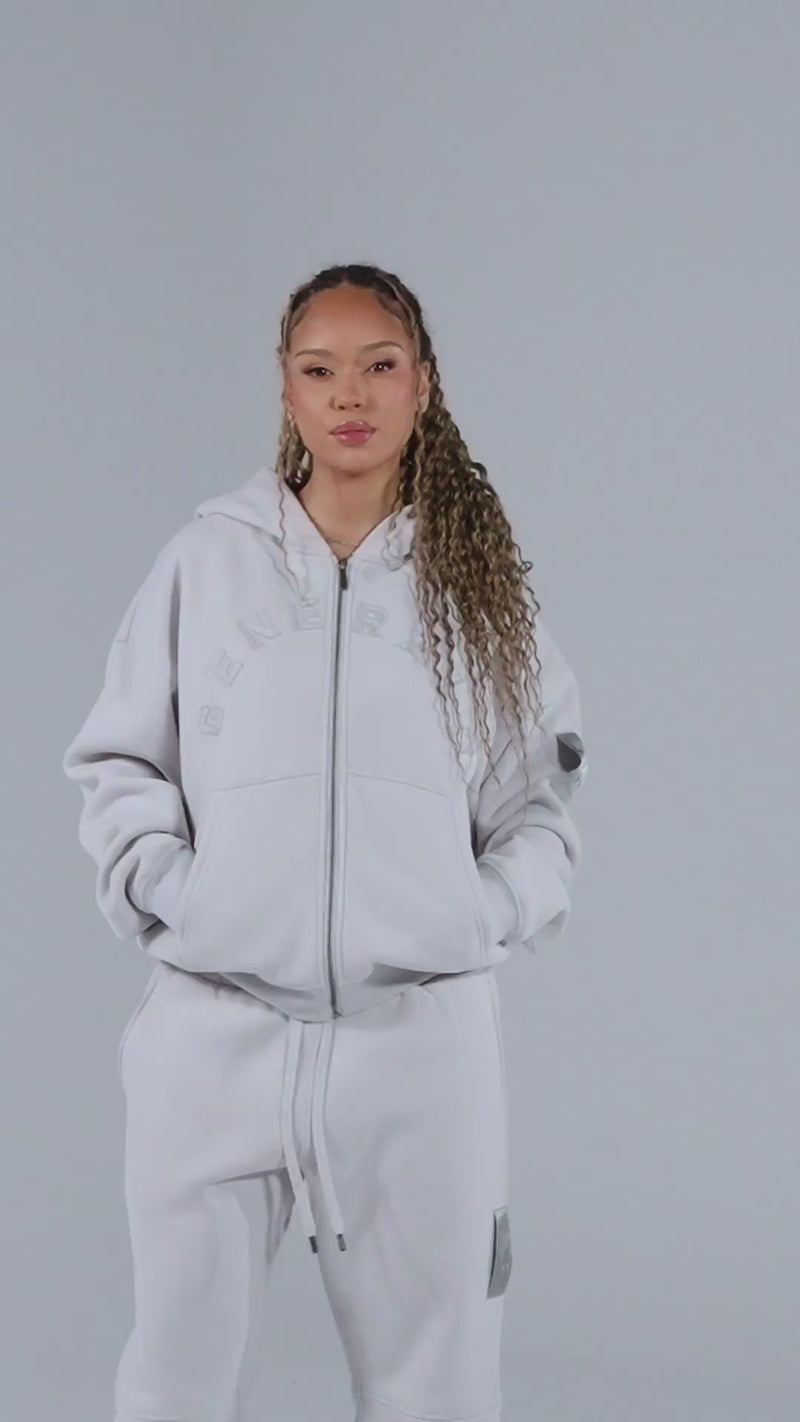 Generals Oversized Zip Hoodie Nimbus Cloud