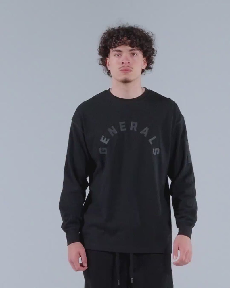 Generals Classic Fit Longsleeve T-Shirt Jet Black