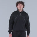Generals Oversized Qtr Zip Jet Black3