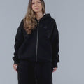 Generals Oversized Zip Hoodie Jet Black5