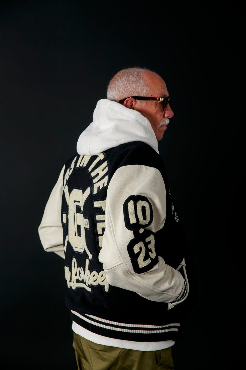 13YR PFK Varsity Jacket Black/Cream