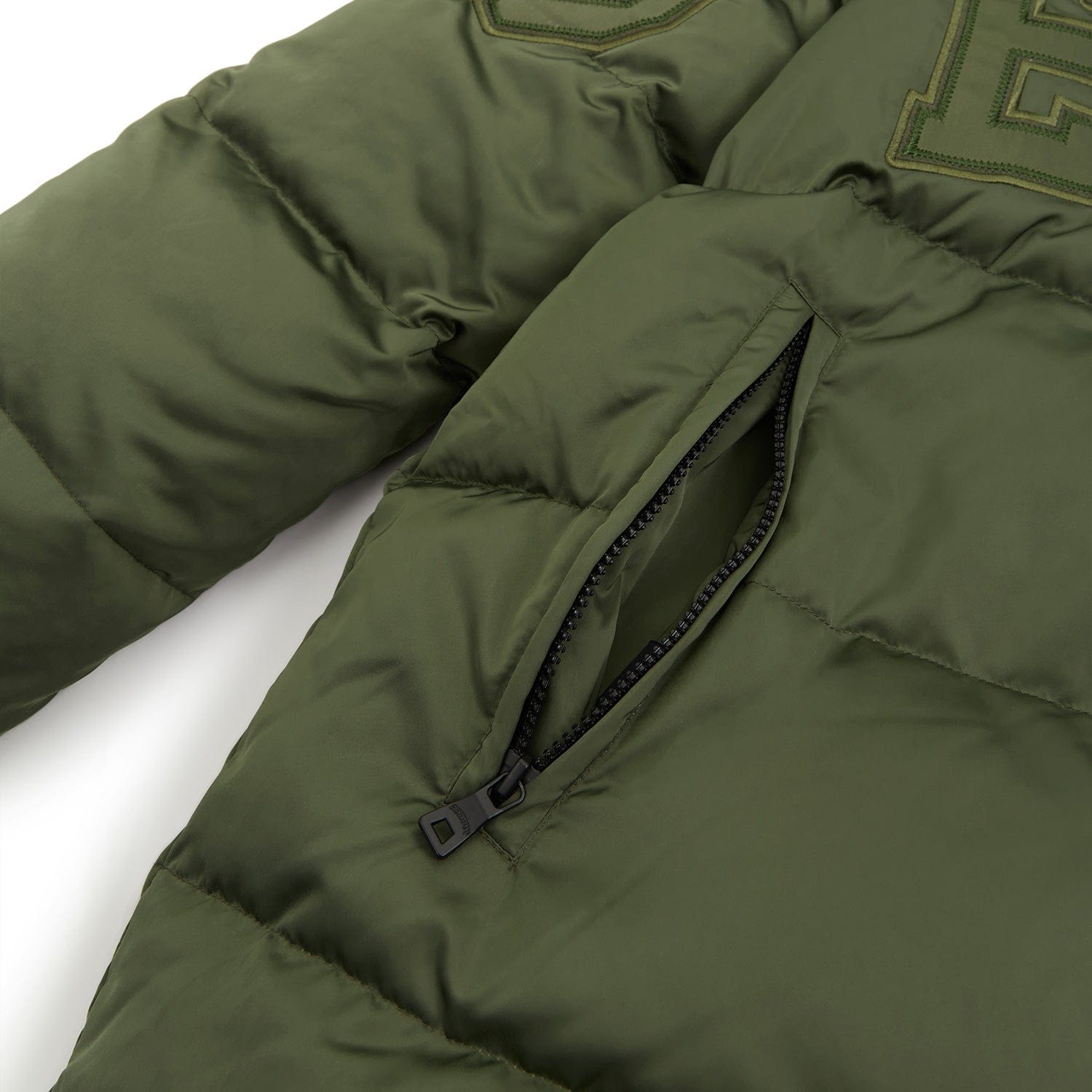 Team Logo Reversible Duck Down Jacket Khaki/Olive