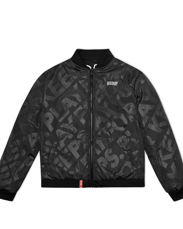 Play For Keeps Reversible Bomber Jacket Black/Charcoal