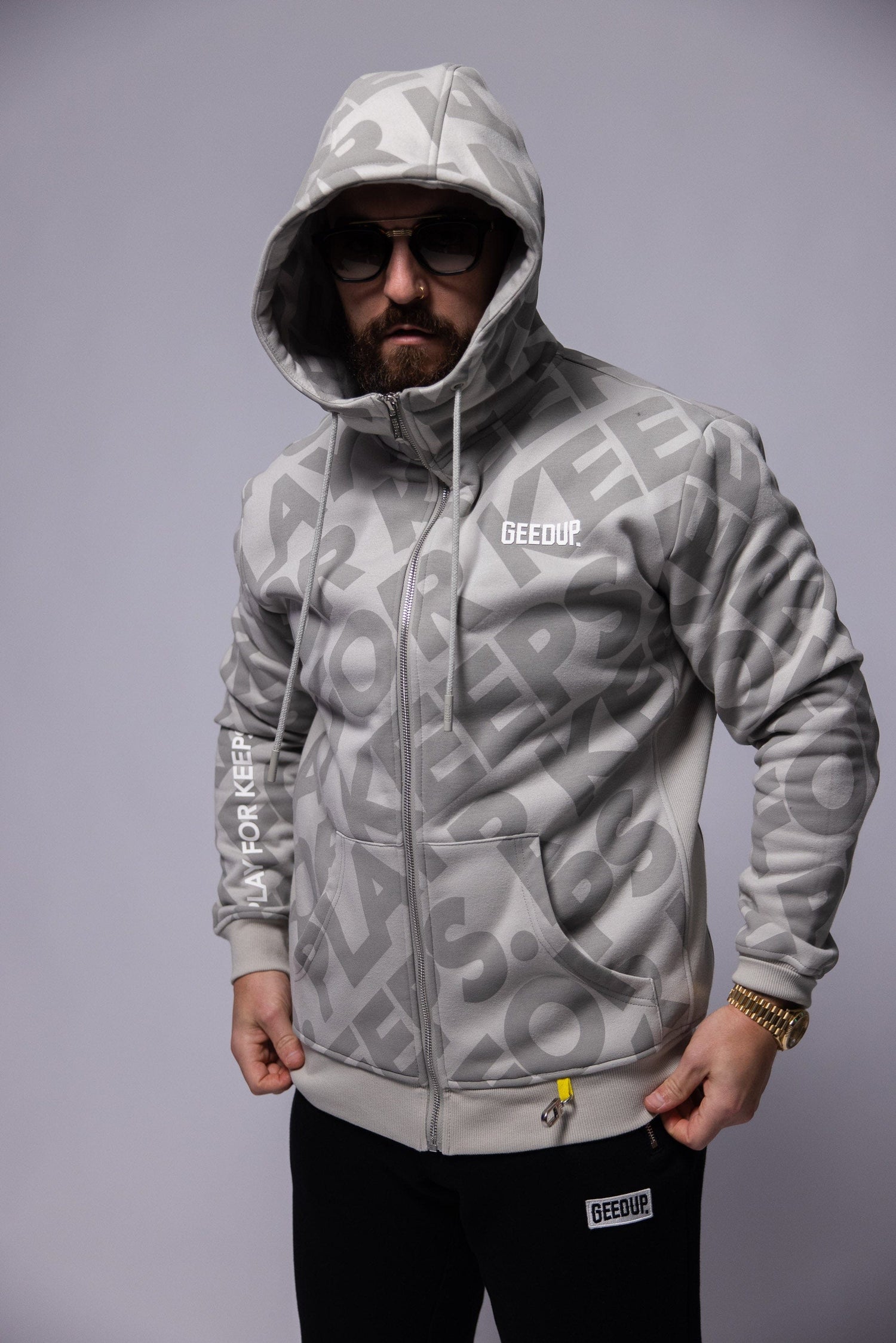 PFK Monogram Zip Jacket Concrete