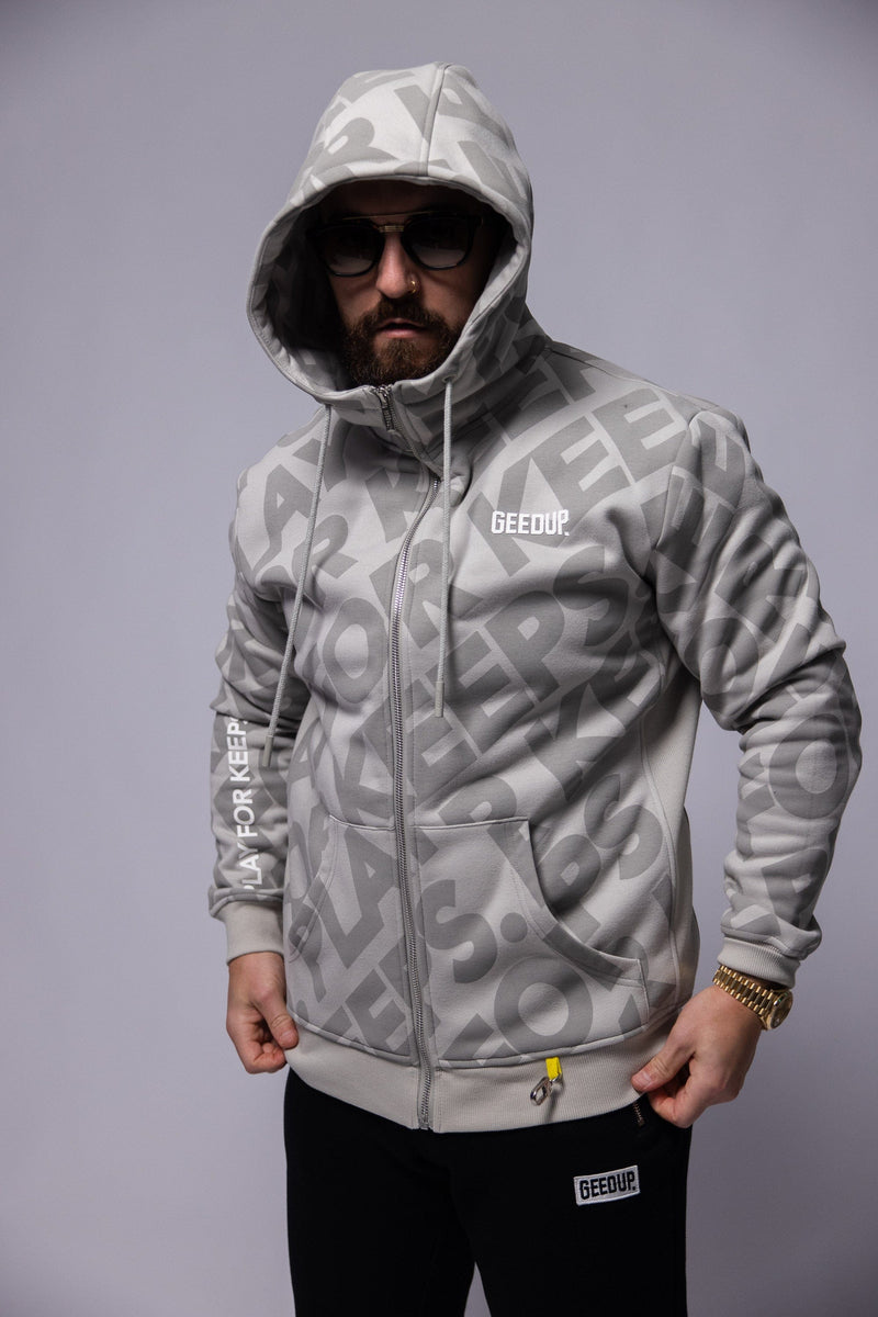 PFK Monogram Zip Jacket Concrete