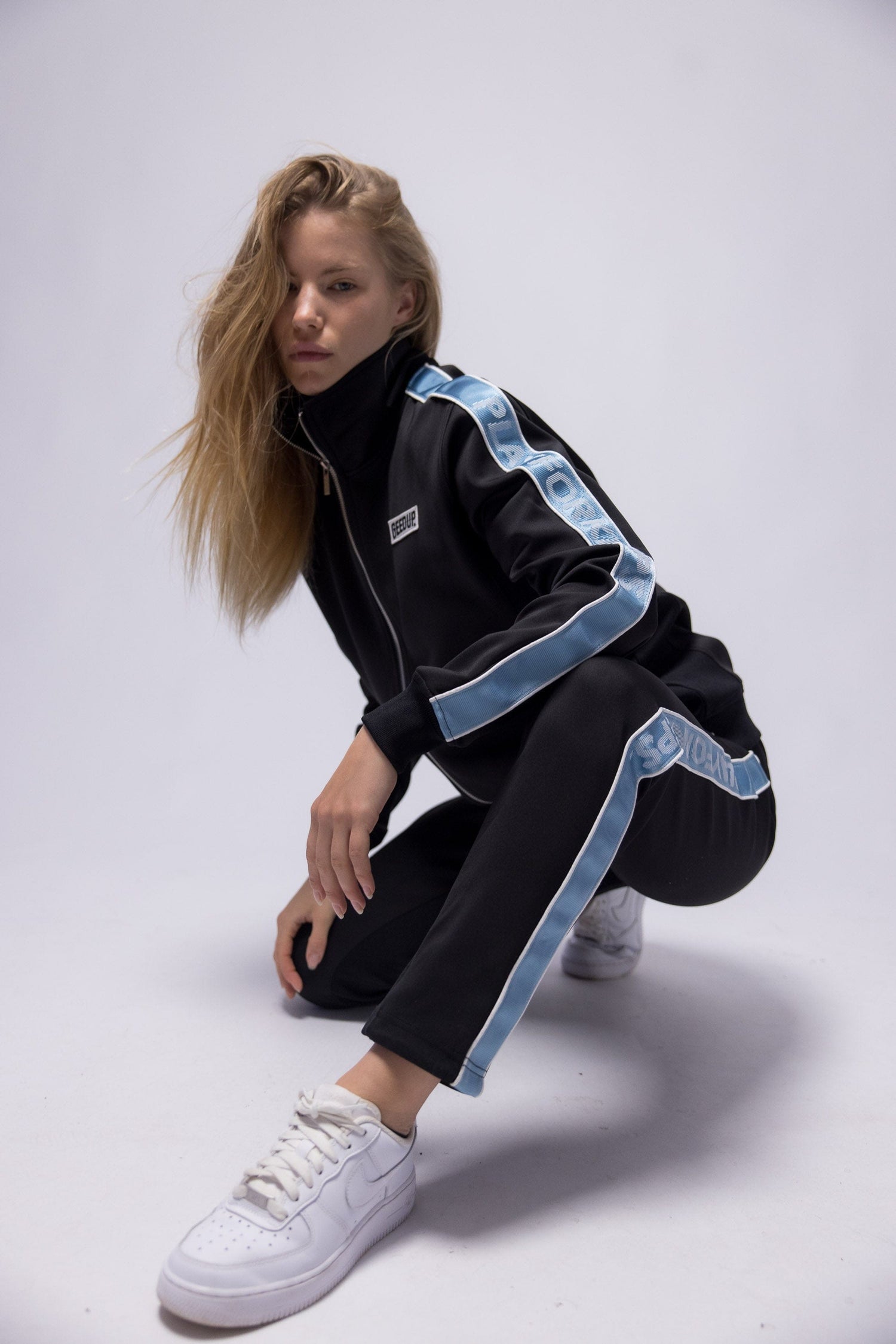 Core PFK Tracksuit Black/Blue (Full Set)