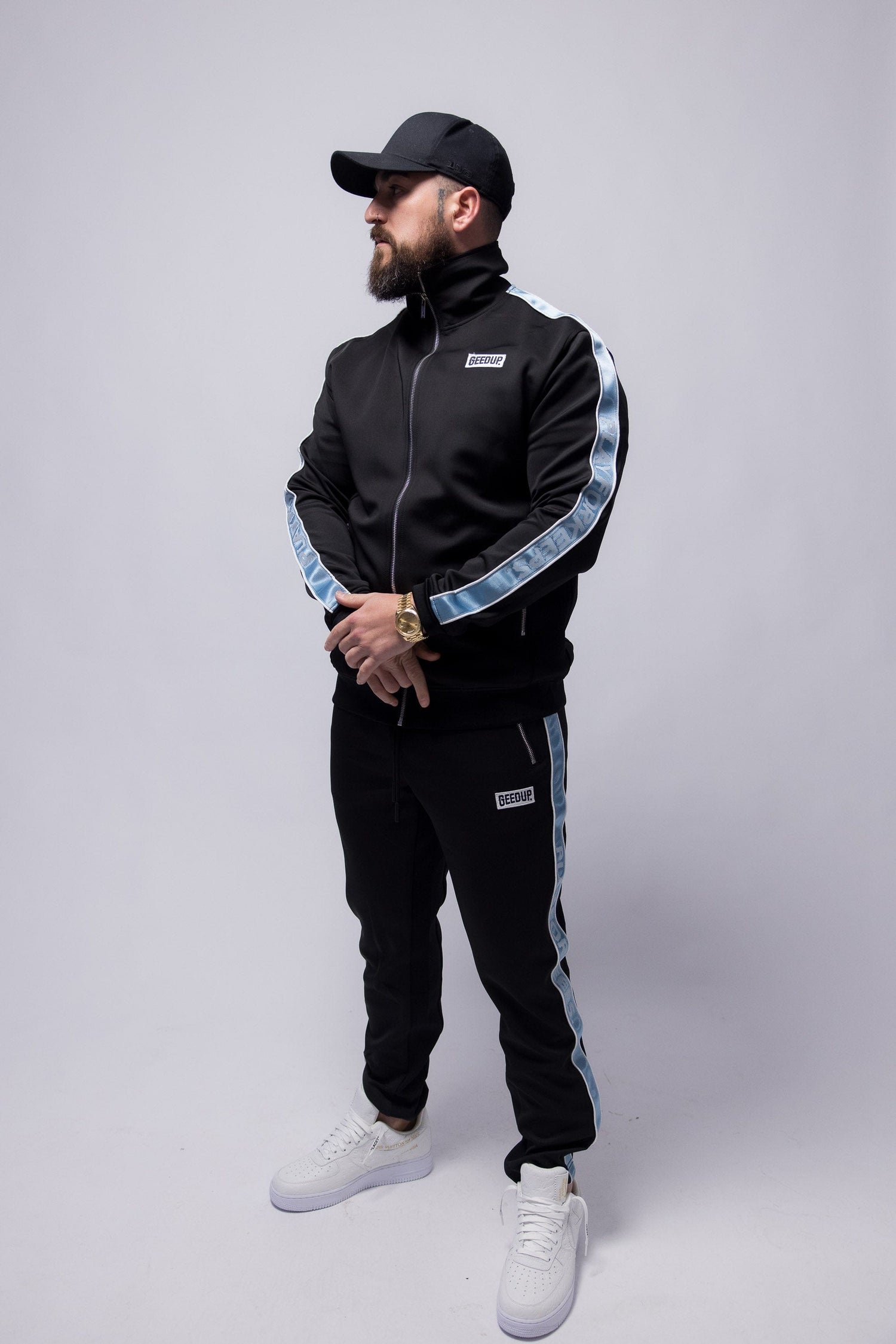 Core PFK Tracksuit Black/Blue (Full Set)