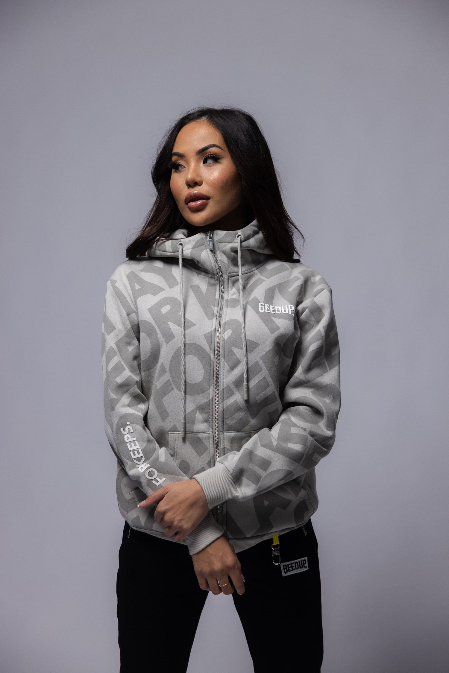 PFK Monogram Zip Jacket Concrete
